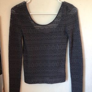 American Eagle grey sweater long sleeve top